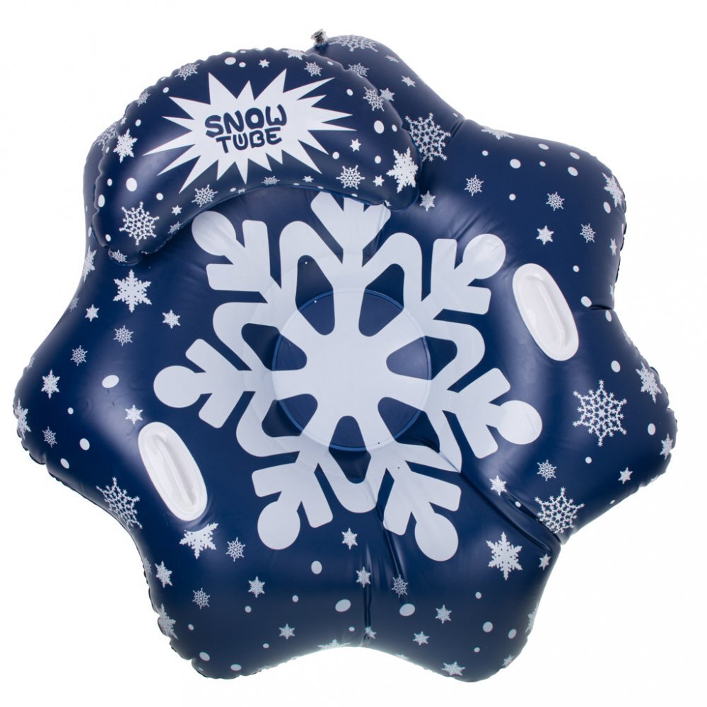 Ikonka Sanie gonflabila pentru copii Snow Flake cu perna manere de sustinere realizata din PVC dimensiune 95 x 103 x 26 cm