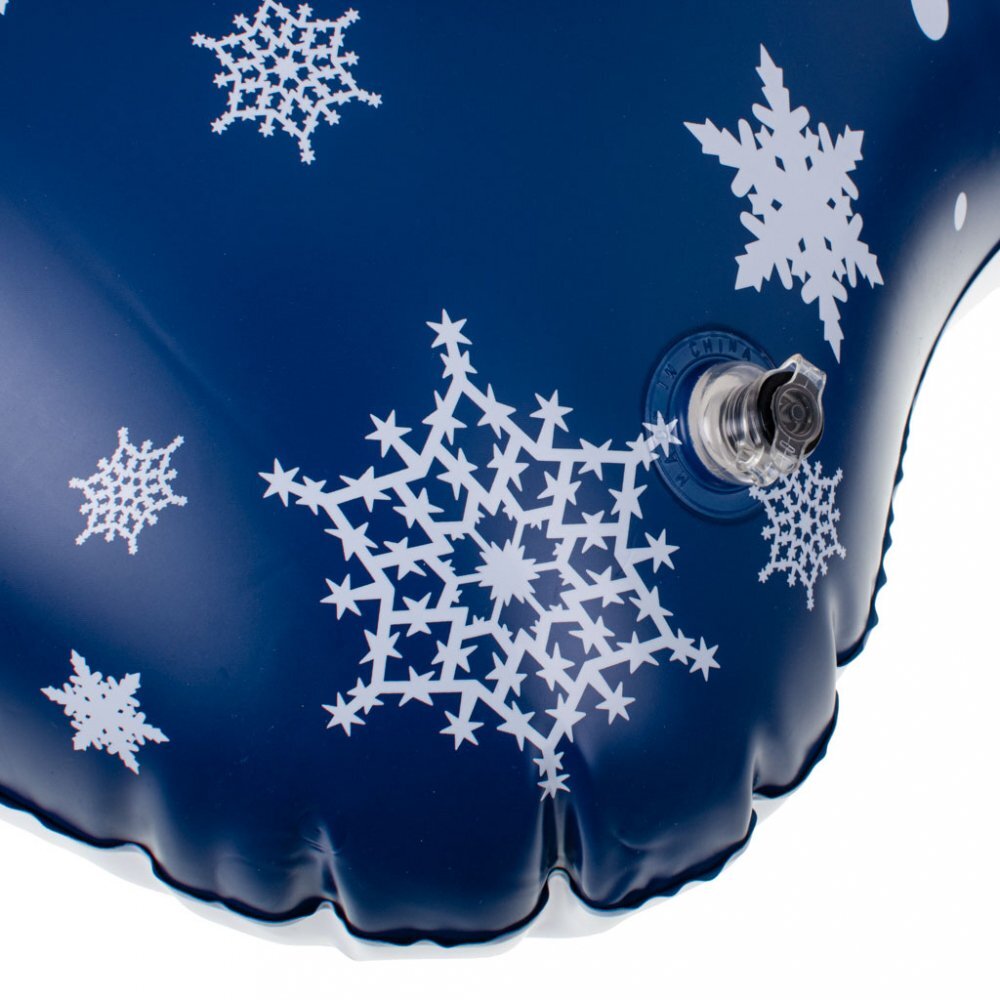 Ikonka Sanie gonflabila pentru copii Snow Flake cu perna manere de sustinere realizata din PVC dimensiune 95 x 103 x 26 cm