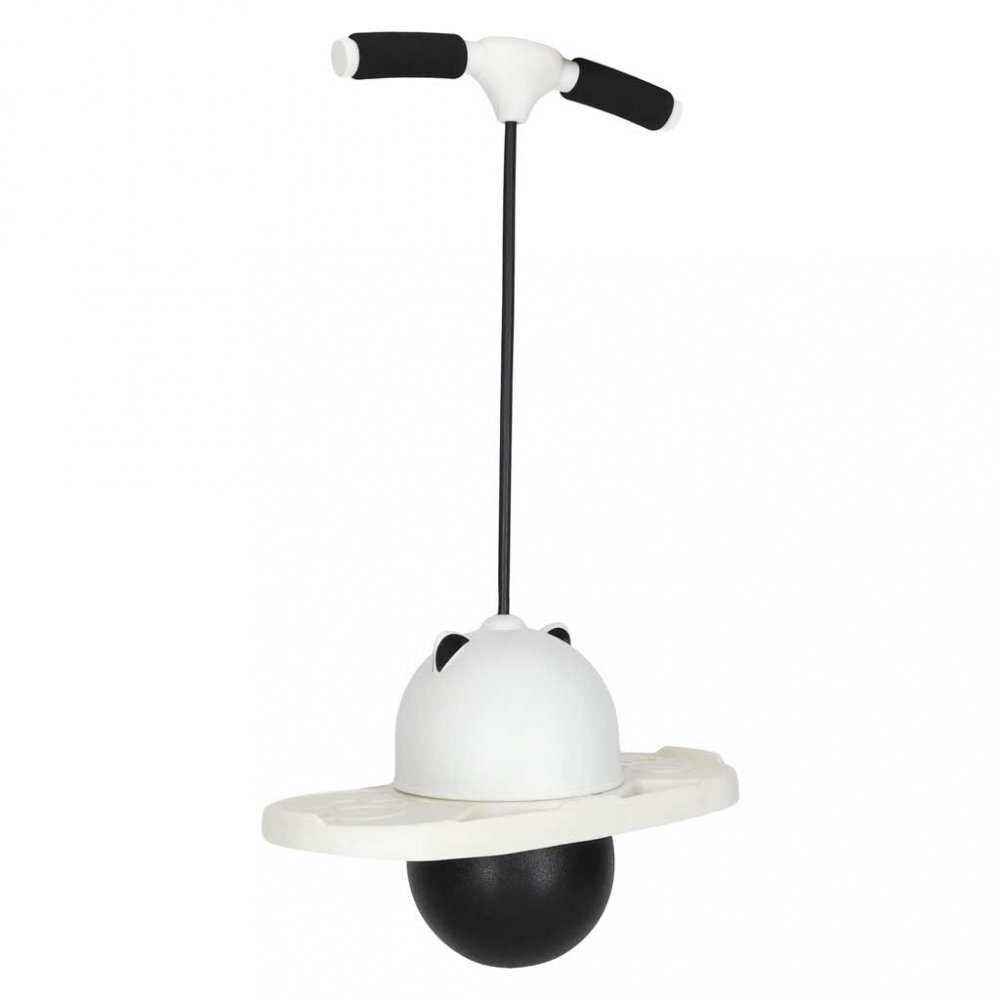 Ikonka Saritor pentru copii Pogo-Balance BlackWhite include pompa de umflat si autocolante adezive