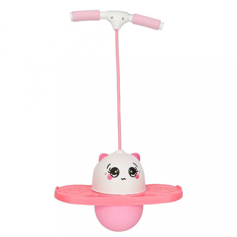Ikonka Saritor pentru copii Pogo-Balance Pink include pompa de umflat si autocolante adezive