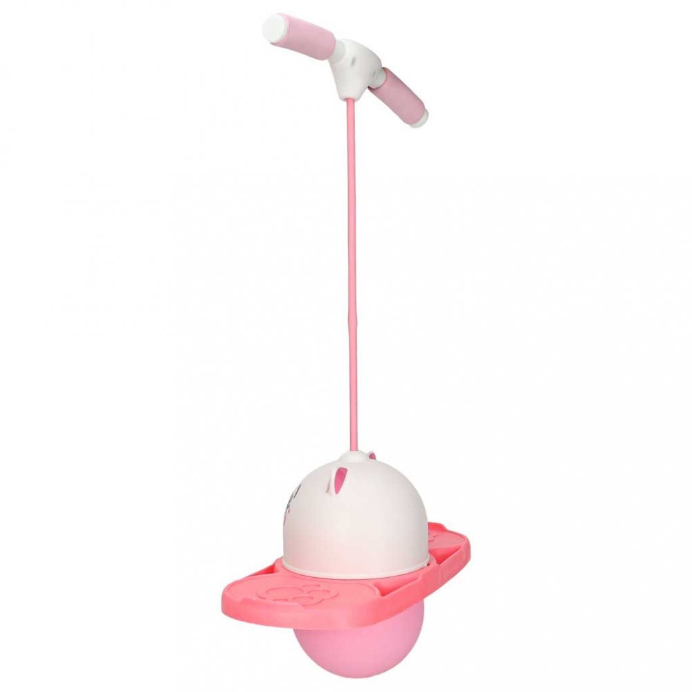 Ikonka Saritor pentru copii Pogo-Balance Pink include pompa de umflat si autocolante adezive