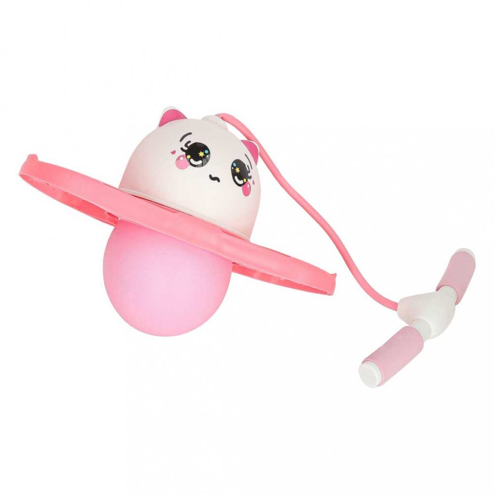 Ikonka Saritor pentru copii Pogo-Balance Pink include pompa de umflat si autocolante adezive