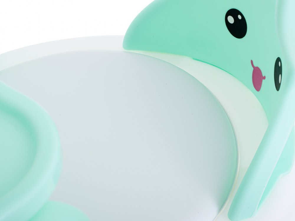 Ikonka Scaun de masa pentru copii 2 in 1 cu tavila reglabila si detasabila sarcina maxima 26 kg dimensiune 31 x 45cm Little Bunny Verde menta