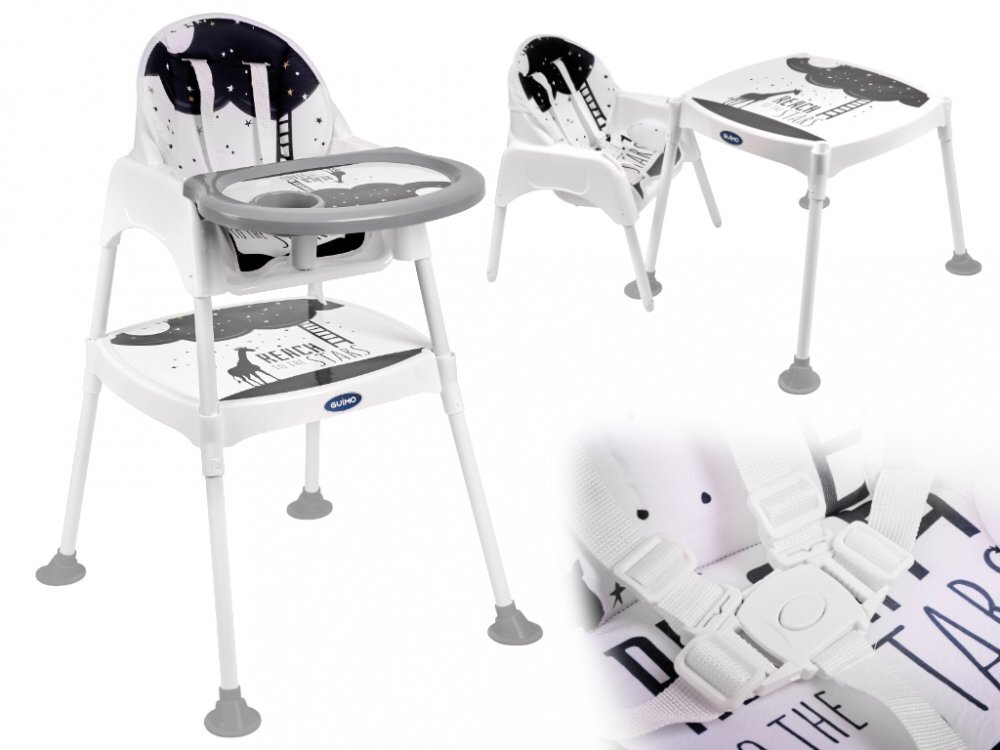Ikonka Scaun de servit masa transformabil 3 in 1 Stars