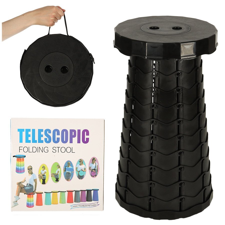 Ikonka Scaun telescopic pliabil 24 cm Black
