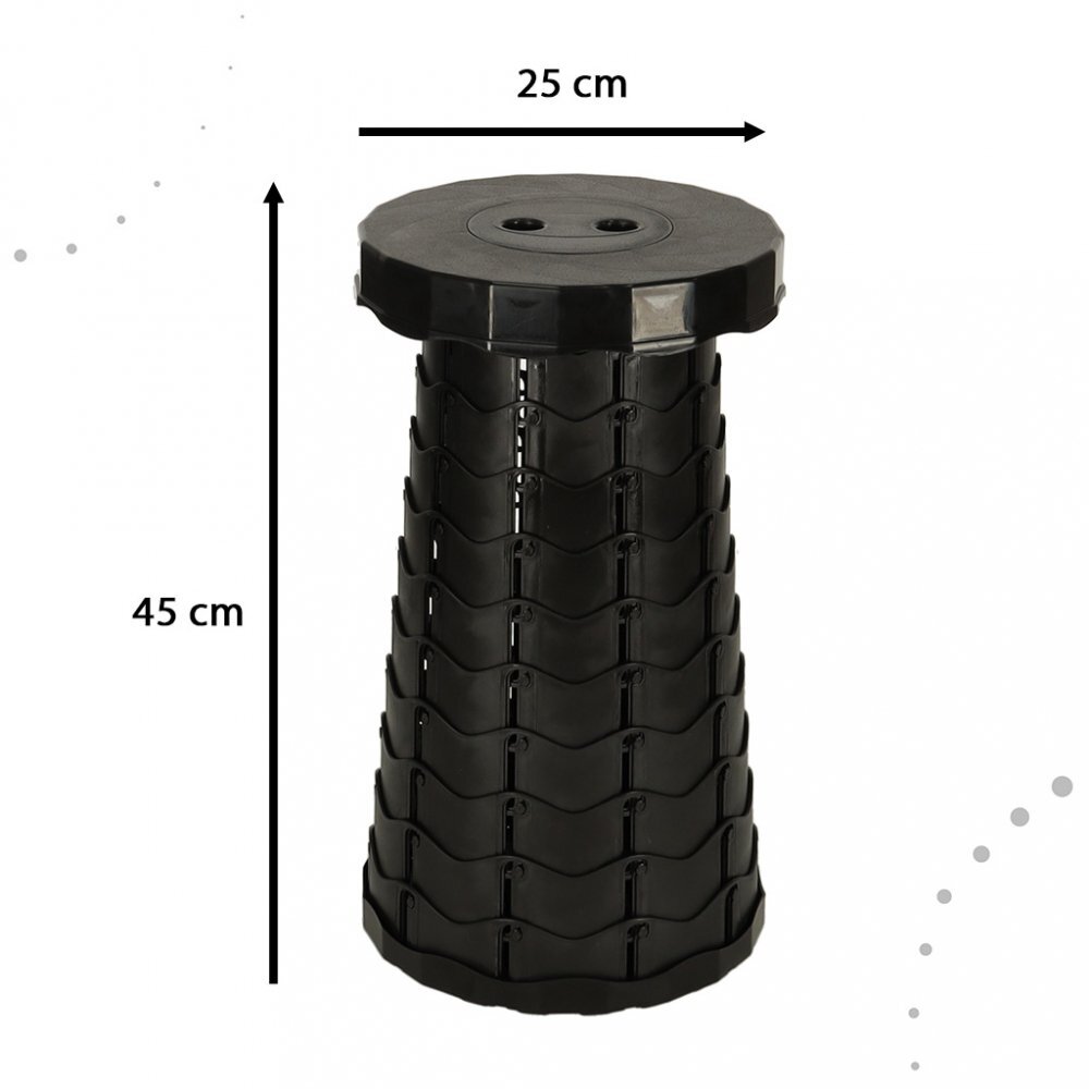 Ikonka Scaun telescopic pliabil 24 cm Black
