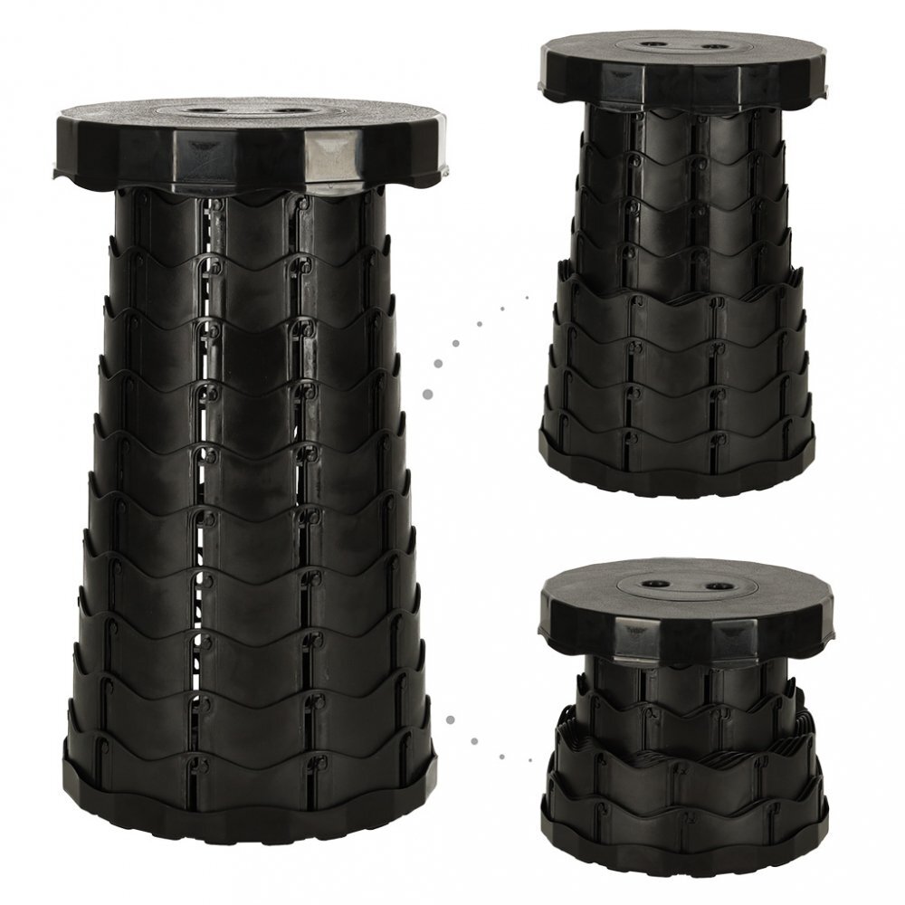 Ikonka Scaun telescopic pliabil 24 cm Black