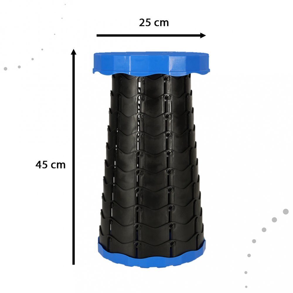 Ikonka Scaun telescopic pliabil 24 cm Blue