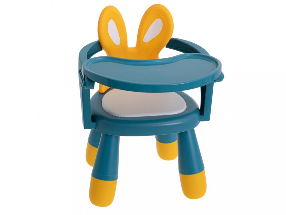 Ikonka Scaunel cu masuta incorporata Little Bunny galben albastru