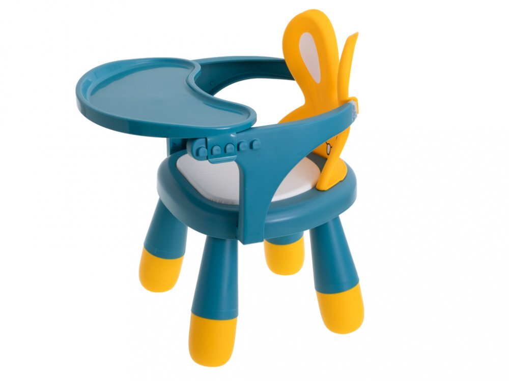 Ikonka Scaunel cu masuta incorporata Little Bunny galben albastru