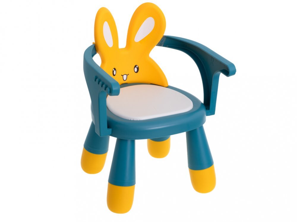 Ikonka Scaunel cu masuta incorporata Little Bunny galben albastru