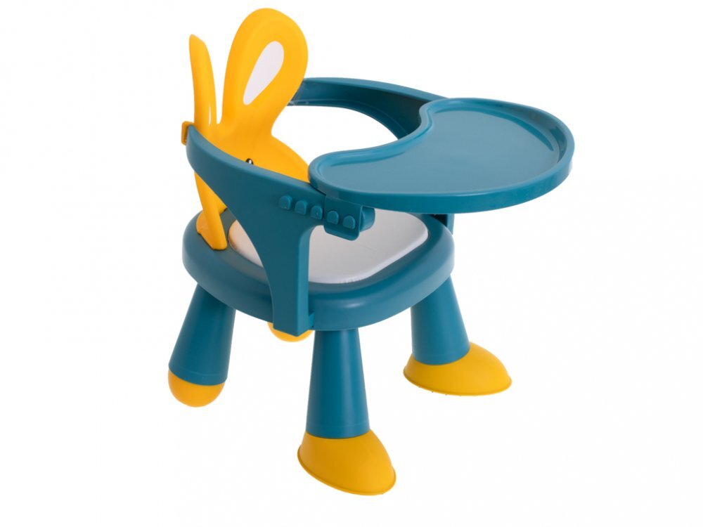 Ikonka Scaunel cu masuta incorporata Little Bunny galben albastru