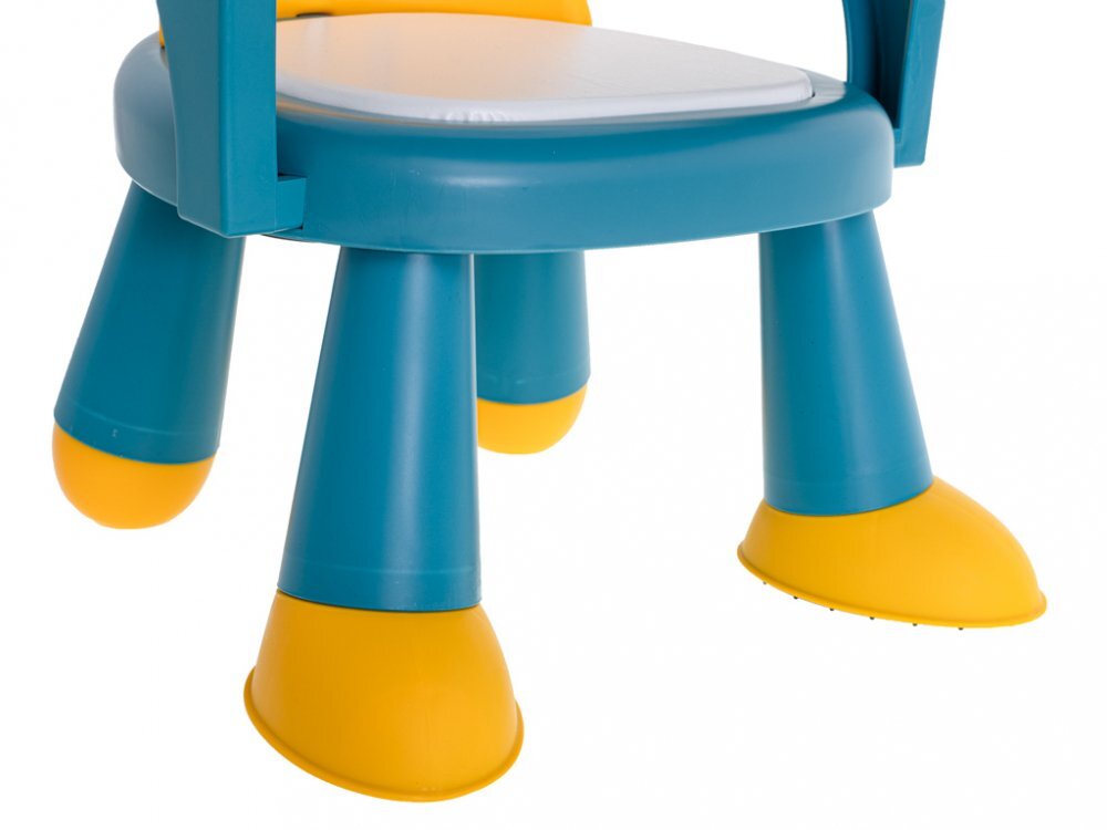 Ikonka Scaunel cu masuta incorporata Little Bunny galben albastru