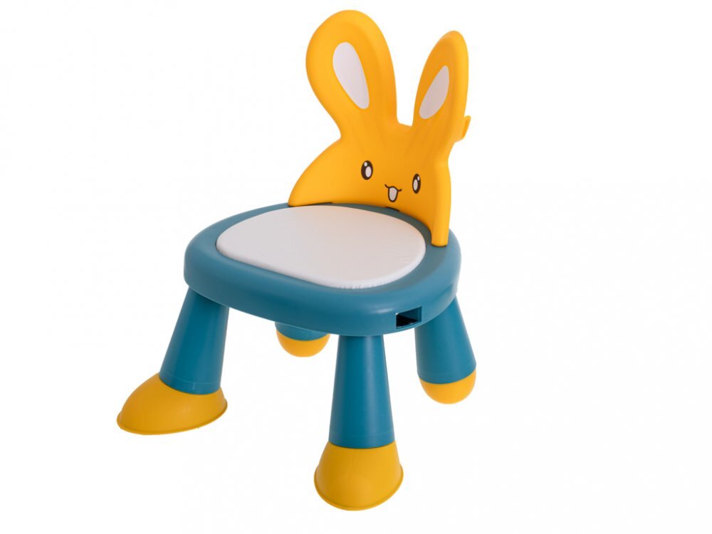 Ikonka Scaunel cu masuta incorporata Little Bunny galben albastru