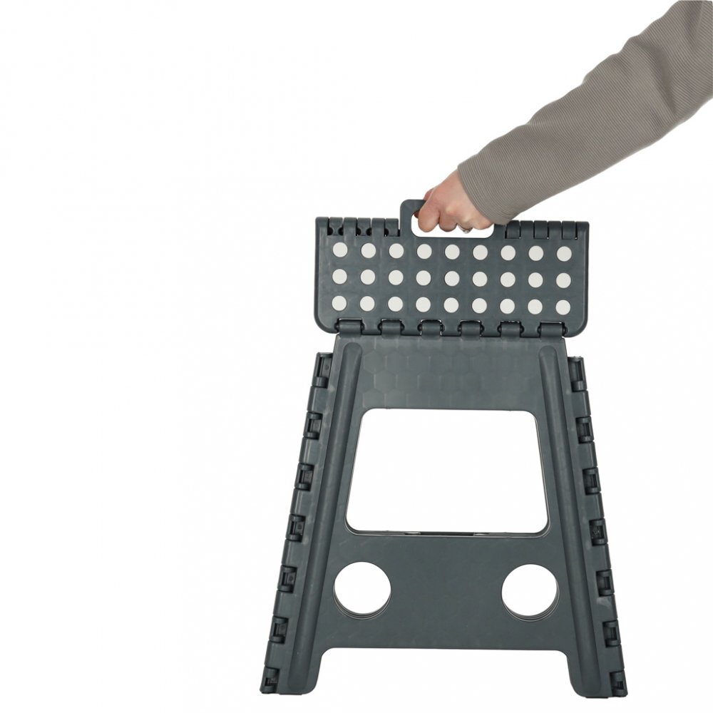 Ikonka Scaunel Pliabil din plastic 39 cm Dark Grey