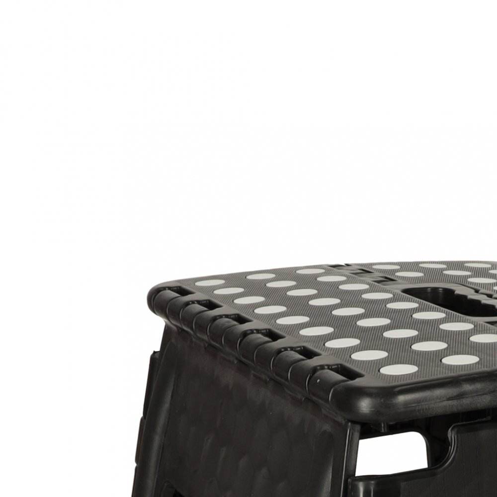 Ikonka Scaunel Pliabil din plastic 39 cm negru