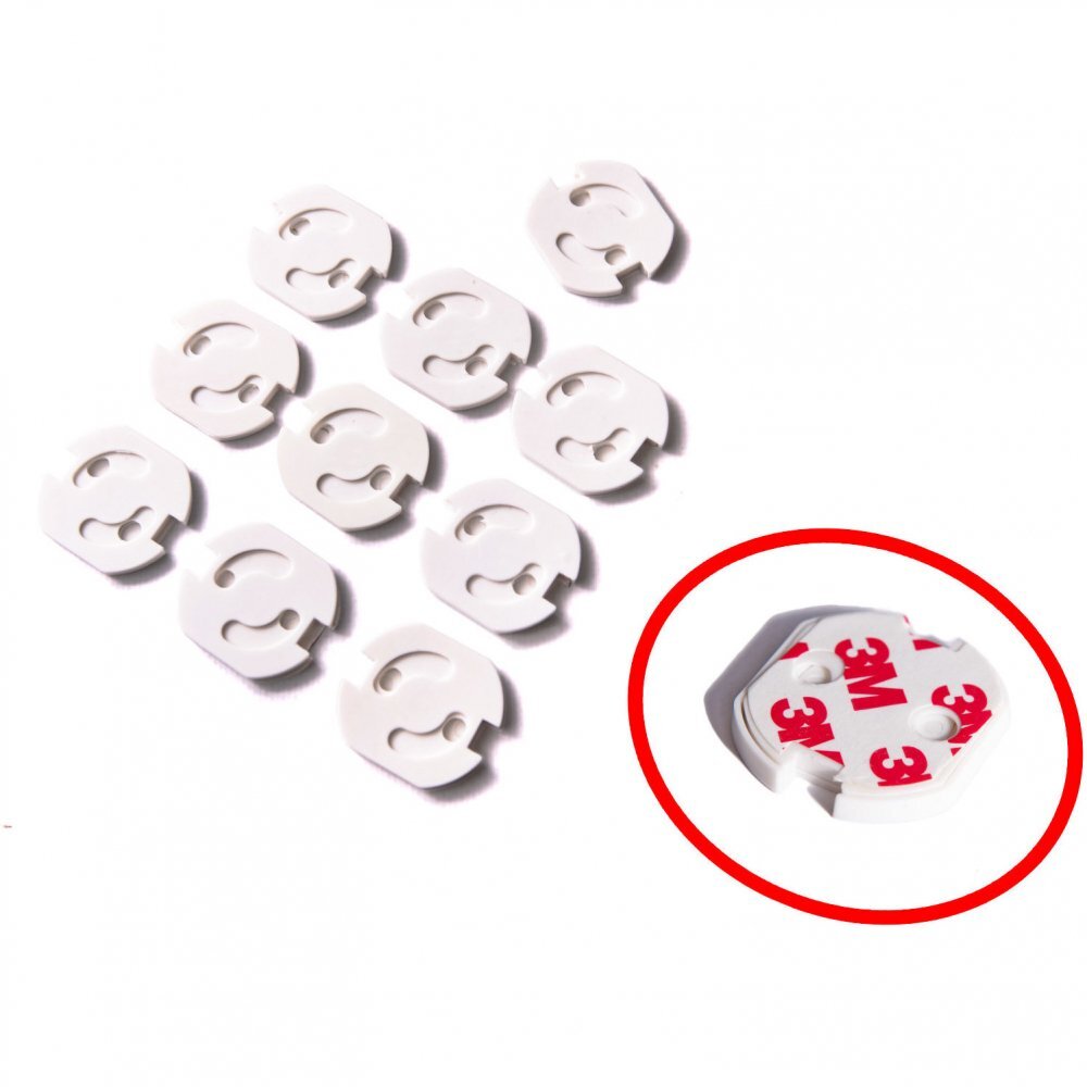 Ikonka Set 10 capace de siguranta pentru prize fara cheie IK6721 alb