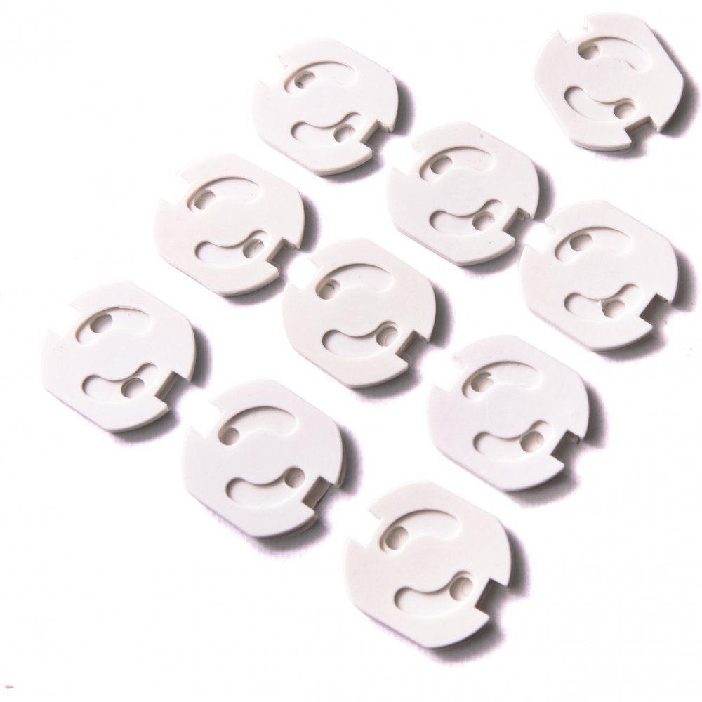 Ikonka Set 10 capace de siguranta pentru prize fara cheie IK6721 alb
