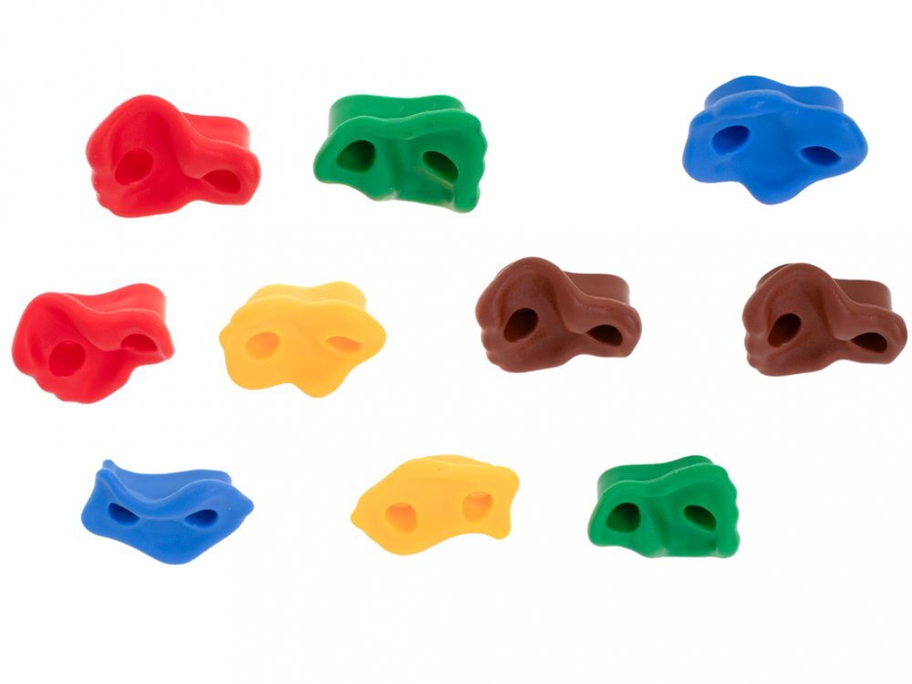 Ikonka Set 10 prize de catarare pentru copii cu sistem fixare inclus Multicolor Alpinism