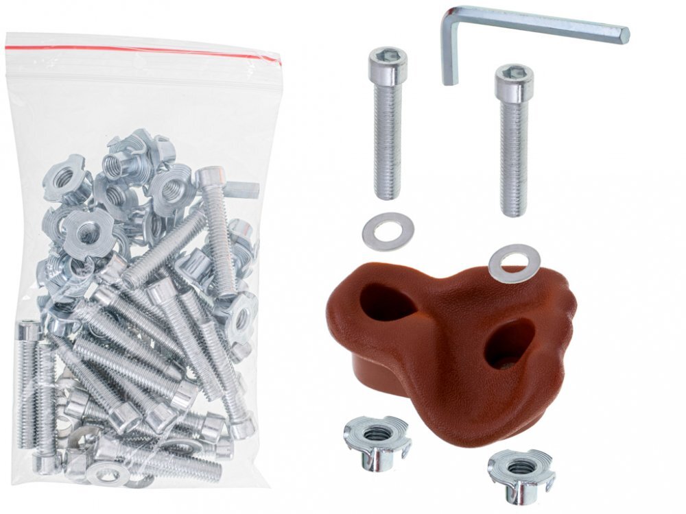 Ikonka Set 10 prize de catarare pentru copii cu sistem fixare inclus Multicolor Alpinism