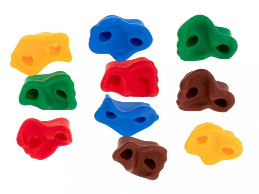 Ikonka Set 10 prize de catarare pentru copii cu sistem fixare inclus Multicolor Alpinism
