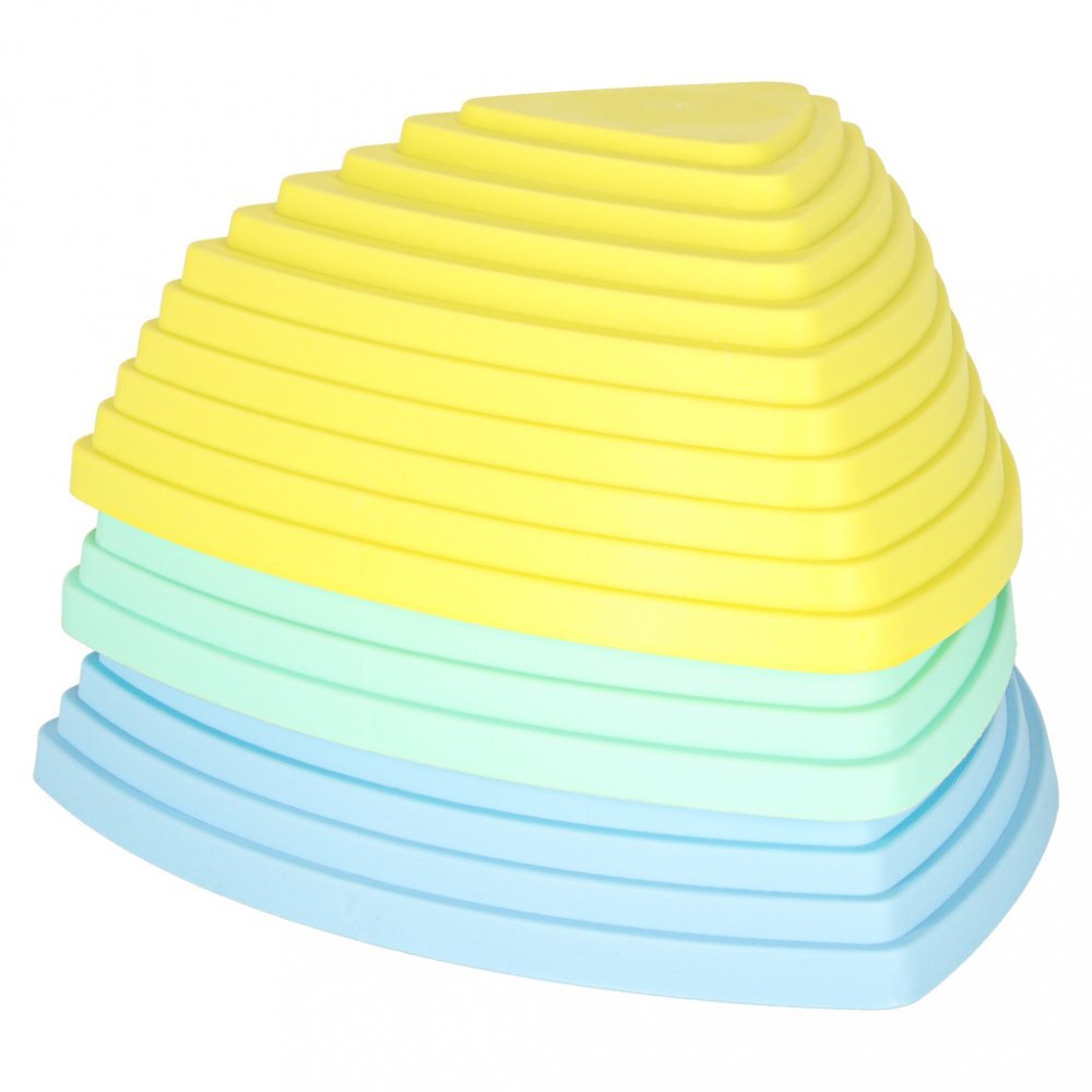 Ikonka Set 11 pietre de echilibru pentru copii pastel design ergonomic si inaltimi variabile