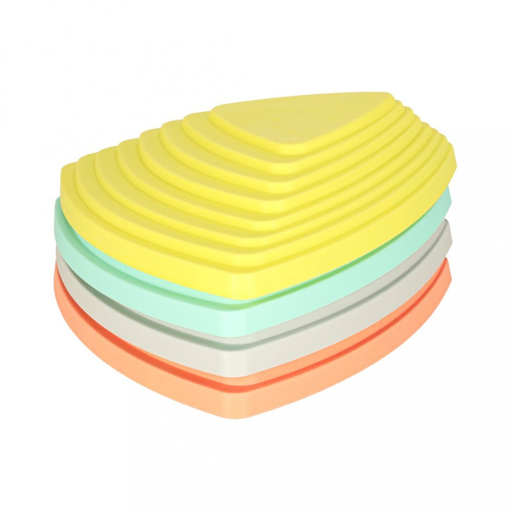 Ikonka Set 11 pietre de echilibru pentru copii pastel design ergonomic si inaltimi variabile