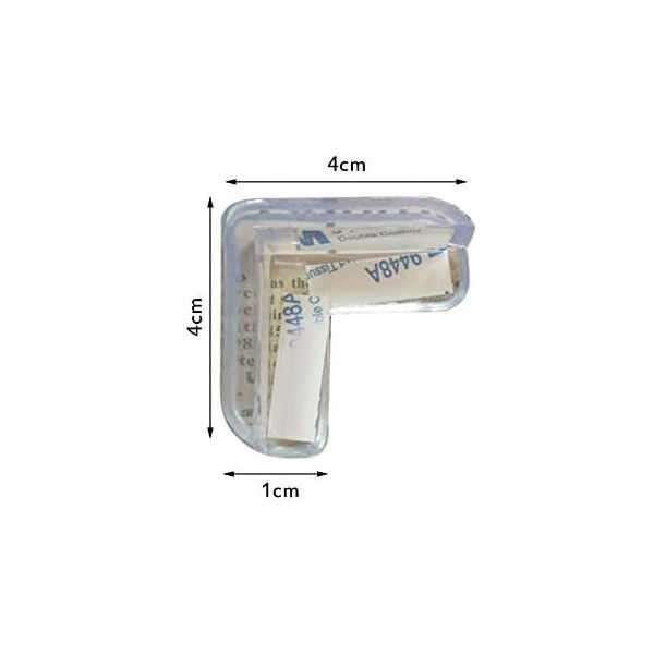Ikonka Set 2 aparatori din silicon pentru colturi 4x4x1.5 cm