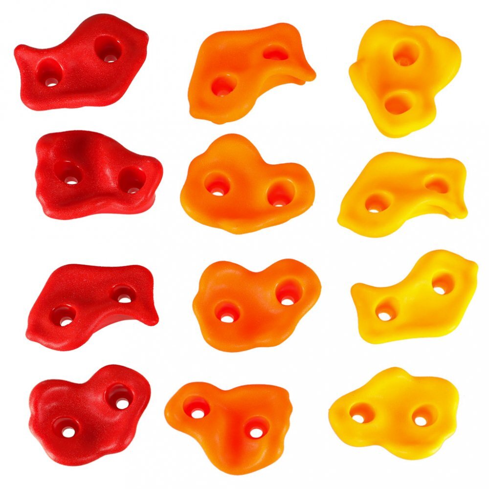 Ikonka Set 20 prize de catarare pentru copii cu sistem fixare inclus din plastic multicolor