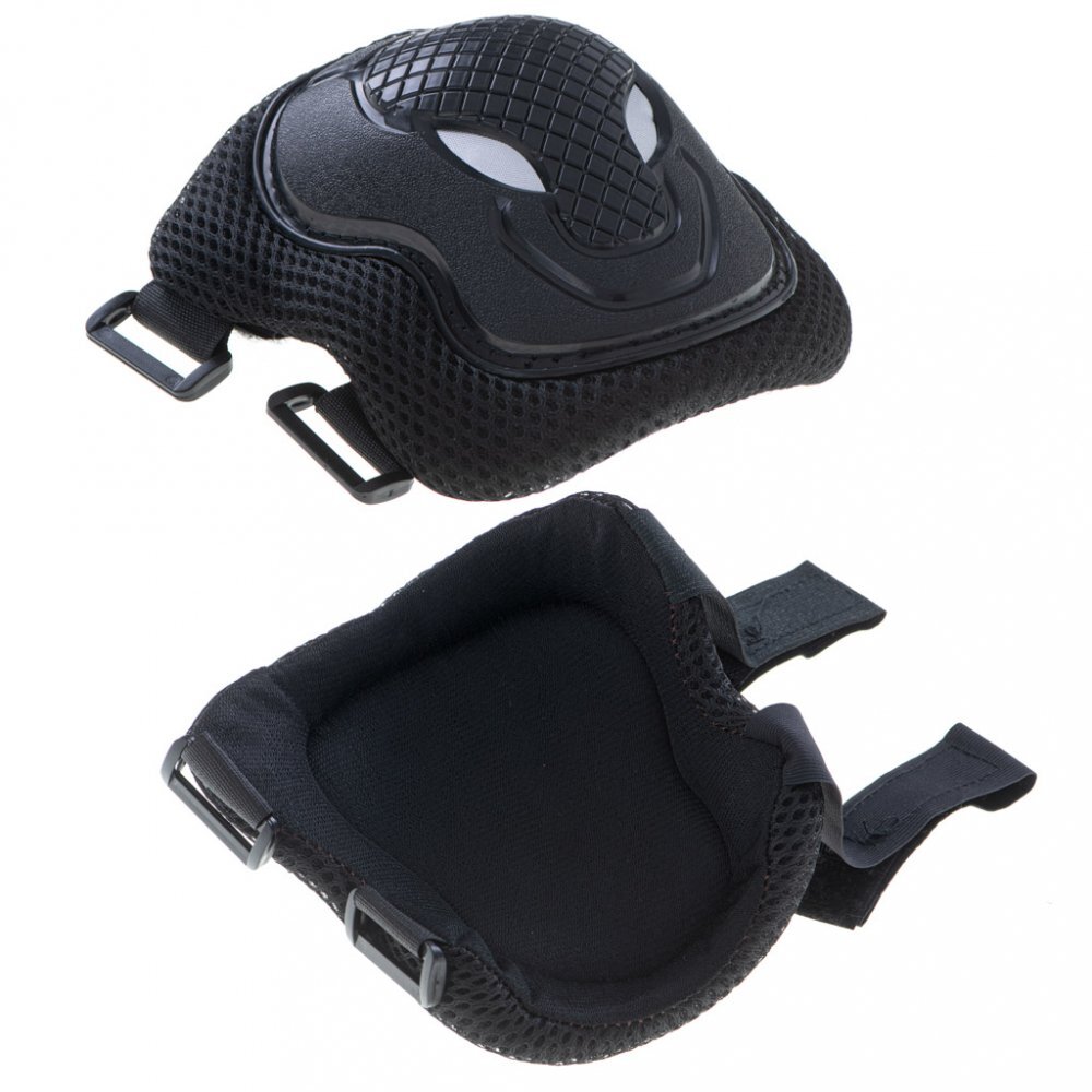 Ikonka Set 6 x protectii cotiere genunchiere si brate pentru copii Black