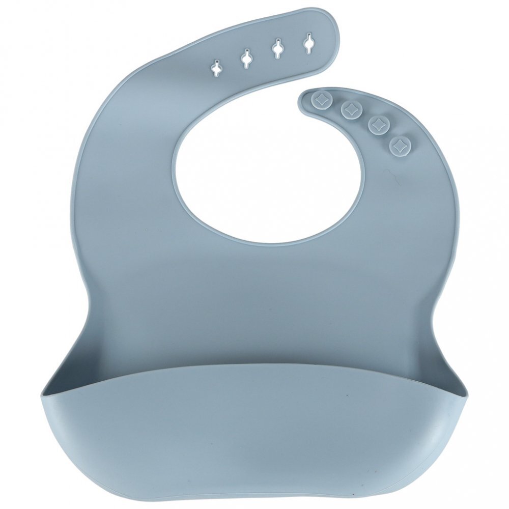 Ikonka Set complet de hranire copii cu 9 piese din silicon pentru diversificare hrana bleumarin Crab