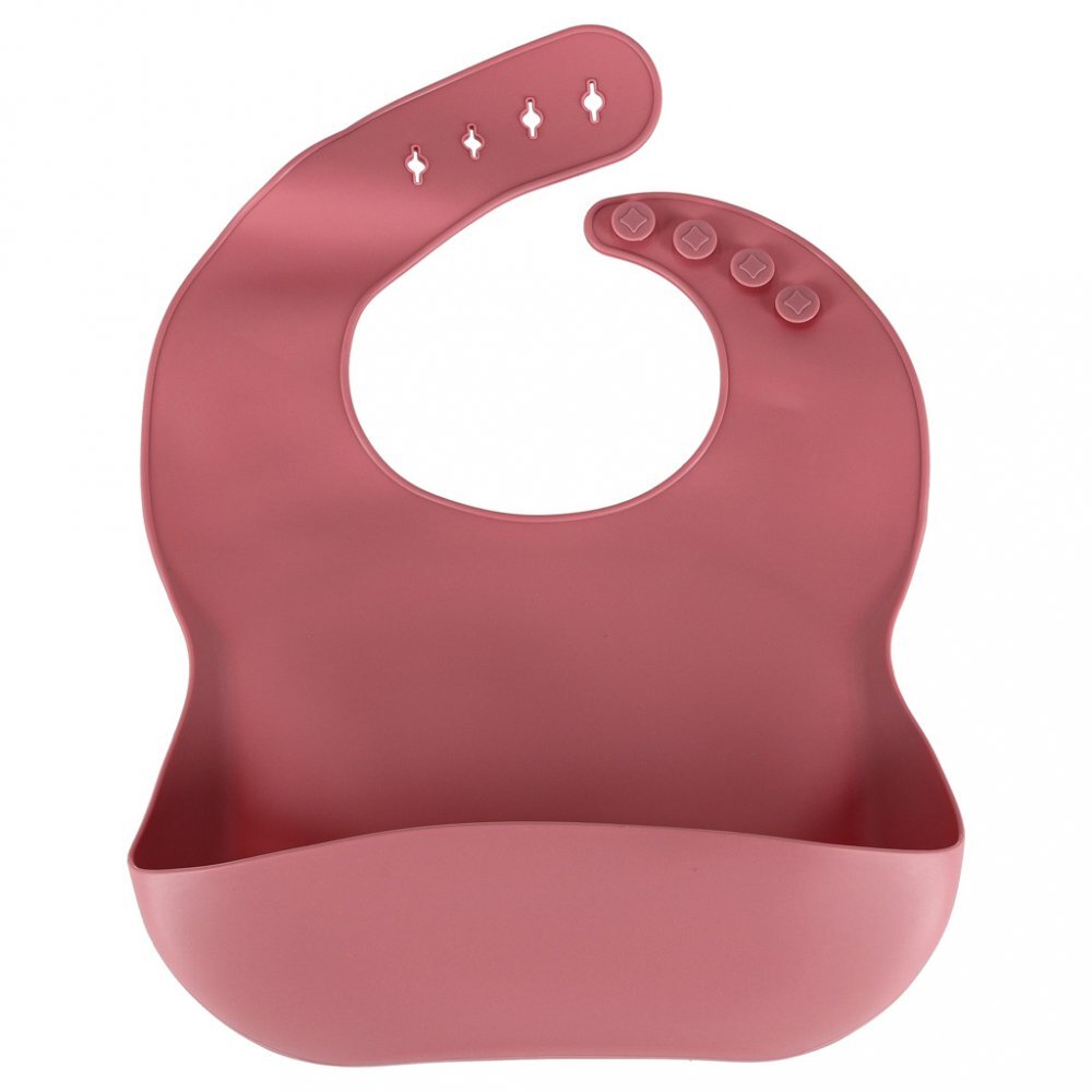 Ikonka Set complet de hranire copii cu 9 piese din silicon pentru diversificare hrana pink Crab