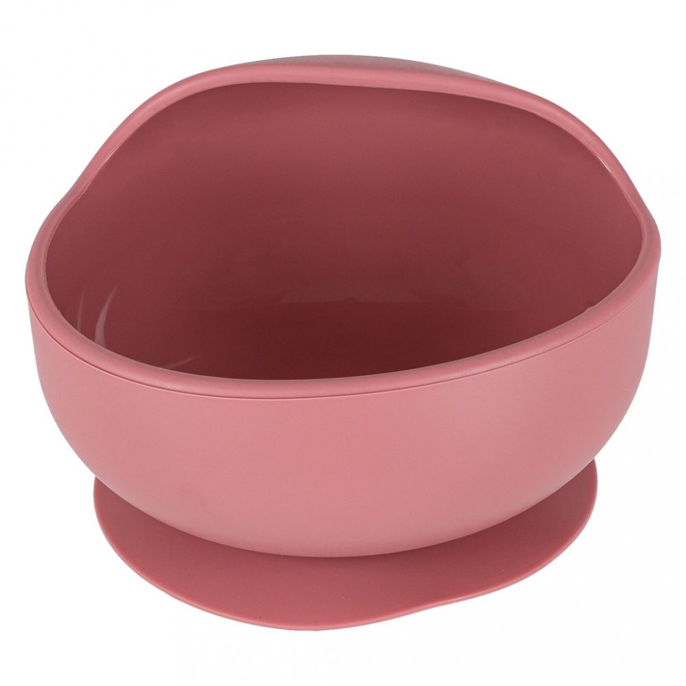 Ikonka Set complet de hranire copii cu 9 piese din silicon pentru diversificare hrana pink Crab