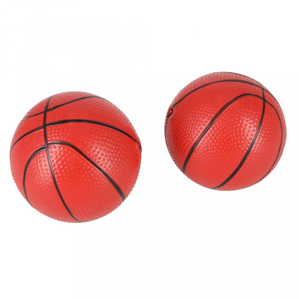 Ikonka Set cos de baschet portabil pentru copii cu panou plasa rezistenta include 2 mingi si pompa dimensiune 58 x 47 x 140 cm