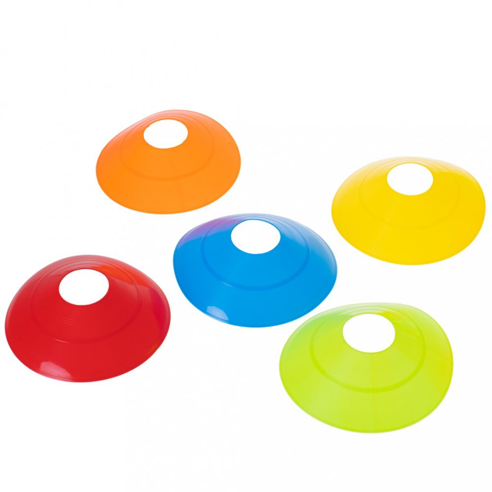 Ikonka Set de antrenament pentru copii cu 50 de discuri in 5 culori distincte din plastic Multicolor