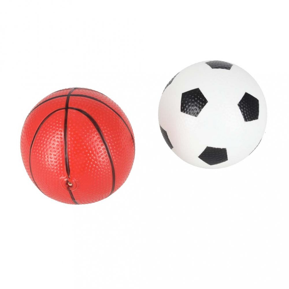 Ikonka Set de joaca 2 in 1 Fotbal si Baschet pentru copii cu 2 mingi si pompa incluse