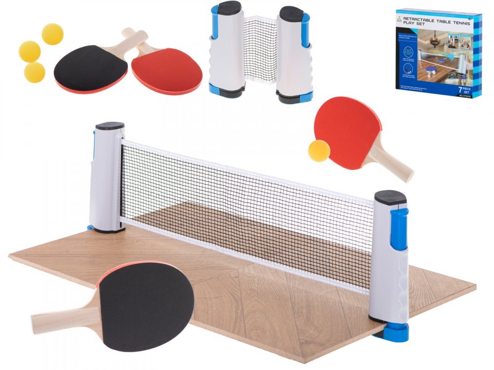 Ikonka Set de tenis de masa cu 2 palete si 3 mingii
