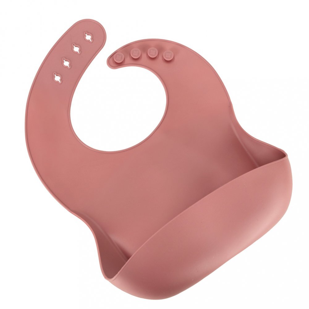 Ikonka Set diversificare hrana bebelusi cu 9 elemente din silicon flexibile fara BPA dark pink Squirrel