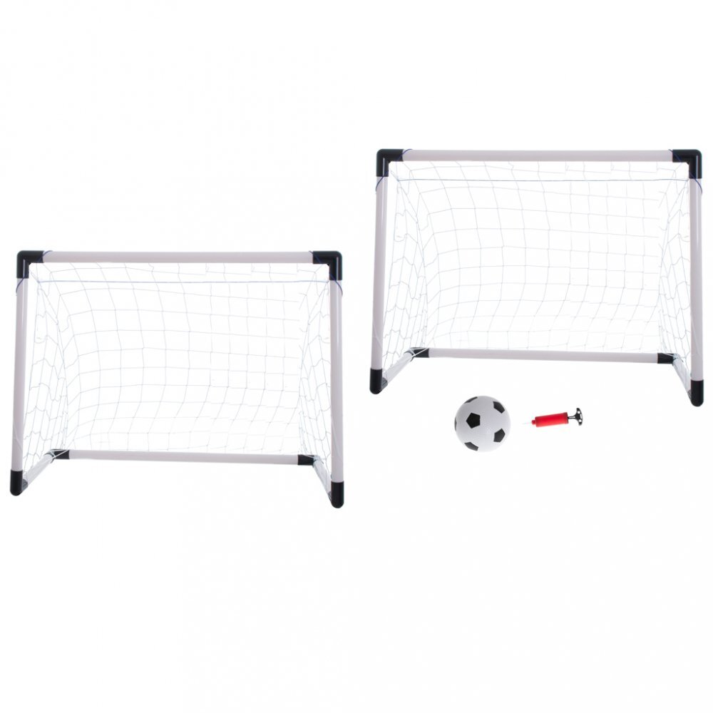 Ikonka Set Poarta de fotbal pentru copii 2 in 1 cu Minge si Pompa incluse dimensiune 185 x 120 x 70 cm