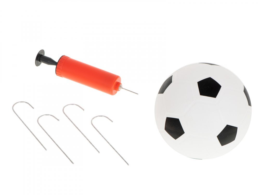 Ikonka Set poarta de fotbal pentru copii cu pompa si minge incluse dimensiune 156 x 70 x 107cm Soccer Goal