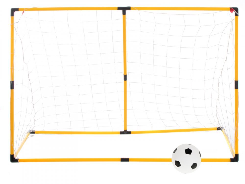 Ikonka Set poarta de fotbal pentru copii cu pompa si minge incluse dimensiune 156 x 70 x 107cm Soccer Goal