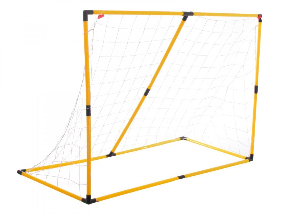 Ikonka Set poarta de fotbal pentru copii cu pompa si minge incluse dimensiune 156 x 70 x 107cm Soccer Goal