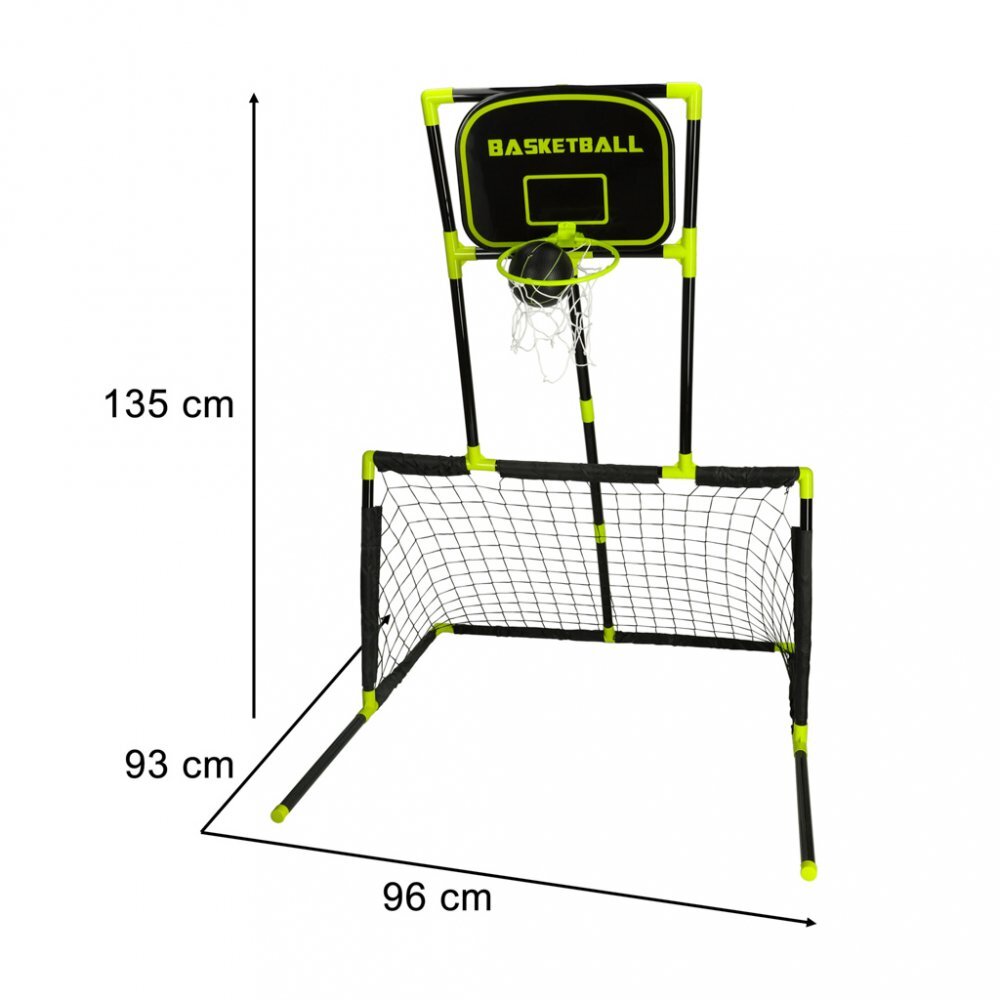 Ikonka Set sportiv 6 in 1 cu poarta fotbal cos baschet si mingi Combo Set