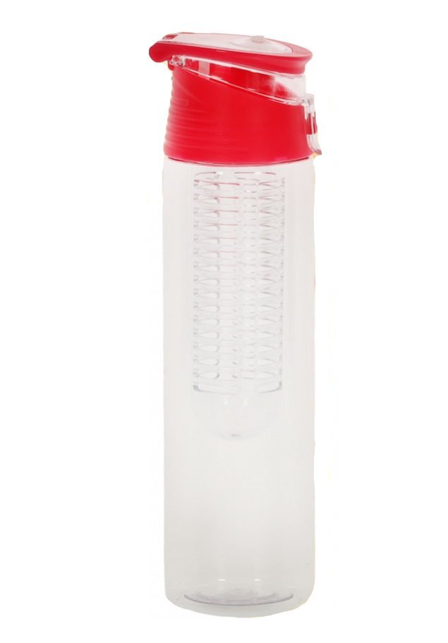 Ikonka Sticla de apa cu infuzor pentru fructe 800 ml Red