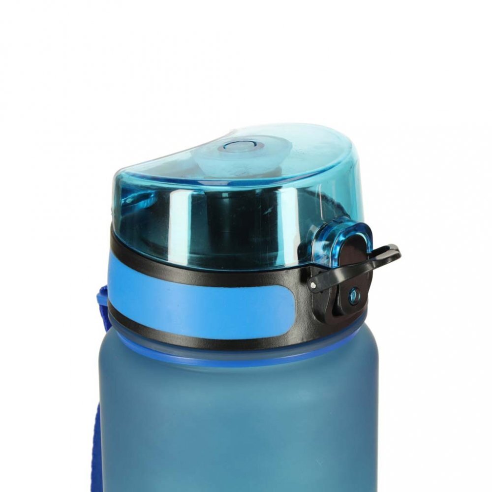 Ikonka Sticla de apa motivationala bluegreen cu marcaje de timp si volum capac anti-scurgere capacitate 600 ml