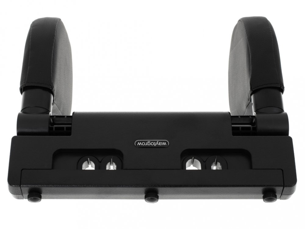 Ikonka Suport tetiera auto pentru copii pentru sustine cap si gat echipat cu doua brate independente ce pot fi ridicate sau coborate la 180 grade dimensiunea universala 26 x 22 x 23 cm piele ecologica Black