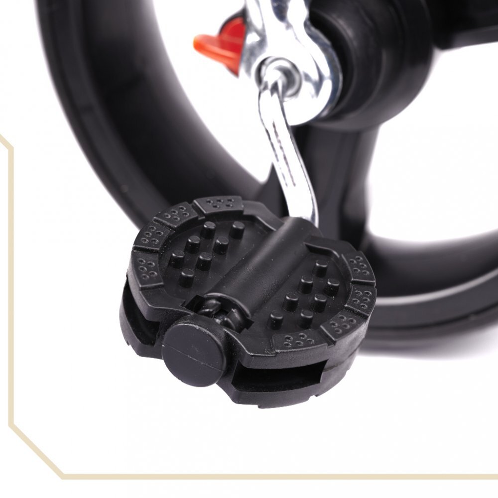 Ikonka Tricicleta pentru copii Trike Fix Lite Blue cu scaun rotativ 360 sistem roata libera roti cauciuc EVA suport pentru picioare maner cu control al directiei si frana pe rotile din spate