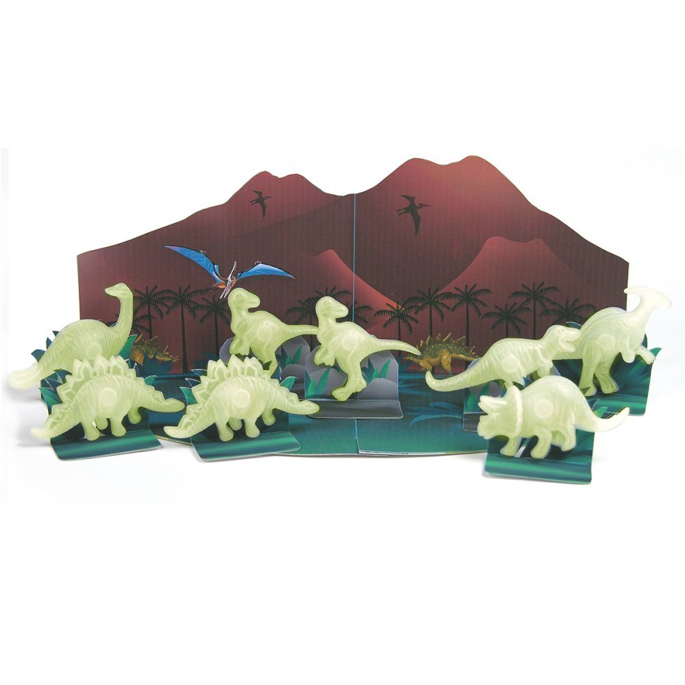 Imagine Station Decoratiuni de perete fosforescente dinozauri 3d