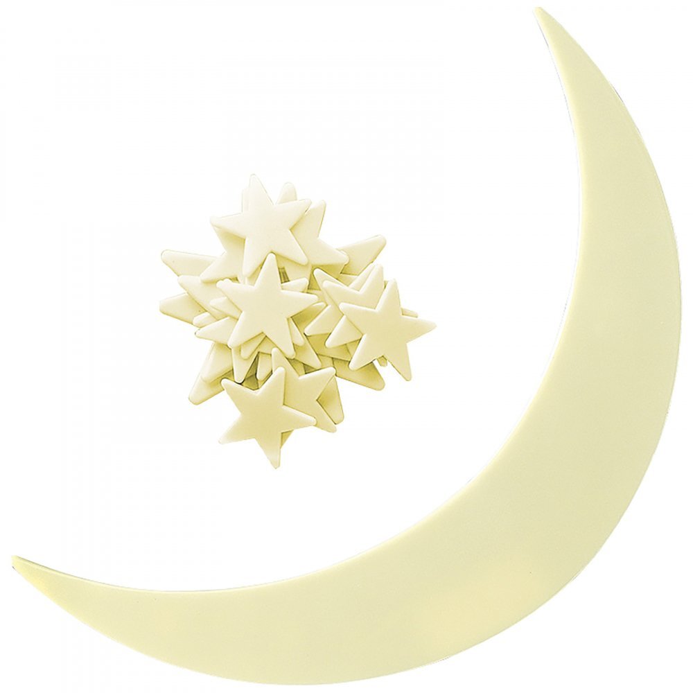 Imagine Station Decoratiuni de perete fosforescente luna si stele
