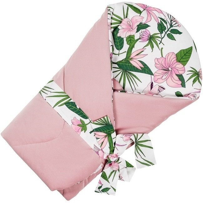 Infantilo Paturica de infasat multifunctionala Velvet IF19174 pink flowerroz